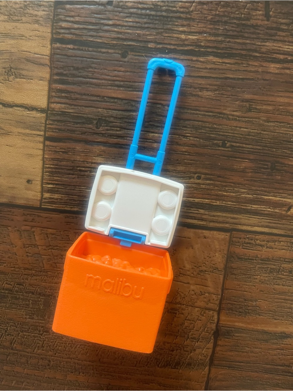 Malibu Barbie Orange Toy Cooler with Blue Handle and White Lid